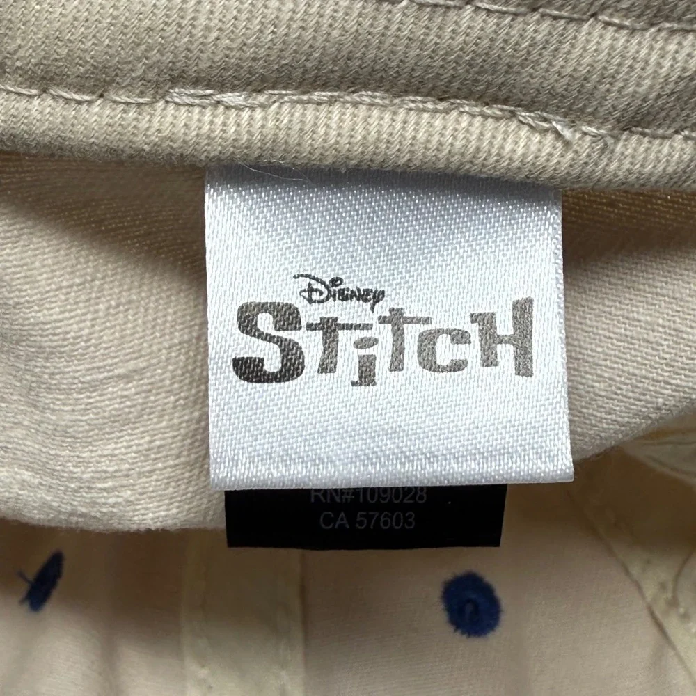 Disney Stitch Embroidered Baseball Cap Blue Tan Adult Adjustable‎ Strapback